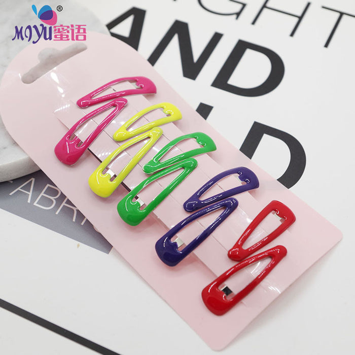 Wholesale Hair Clips Lovely children's printed color baking varnish hairpin JDC-HC-MiYu004