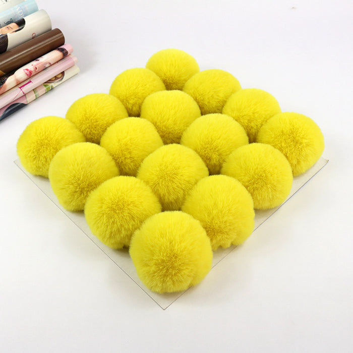 Wholesale Polyester Hair Ball DIY custom keychain JDC-DIY-HuiY001