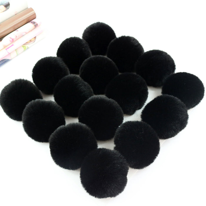 Wholesale Polyester Hair Ball DIY custom keychain JDC-DIY-HuiY001