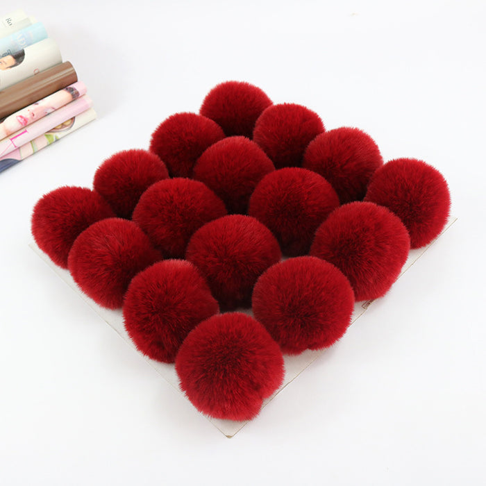 Wholesale Polyester Hair Ball DIY custom keychain JDC-DIY-HuiY001