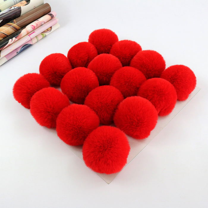 Wholesale Polyester Hair Ball DIY custom keychain JDC-DIY-HuiY001