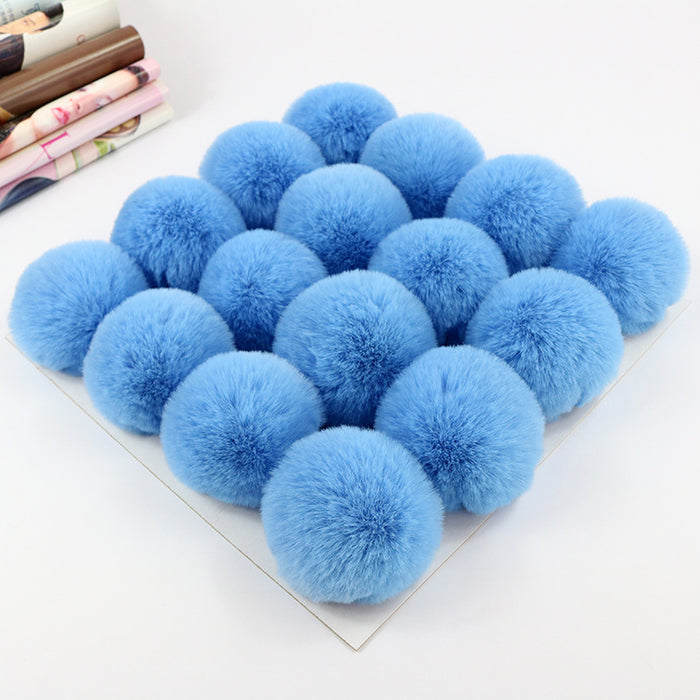 Wholesale Polyester Hair Ball DIY custom keychain JDC-DIY-HuiY001