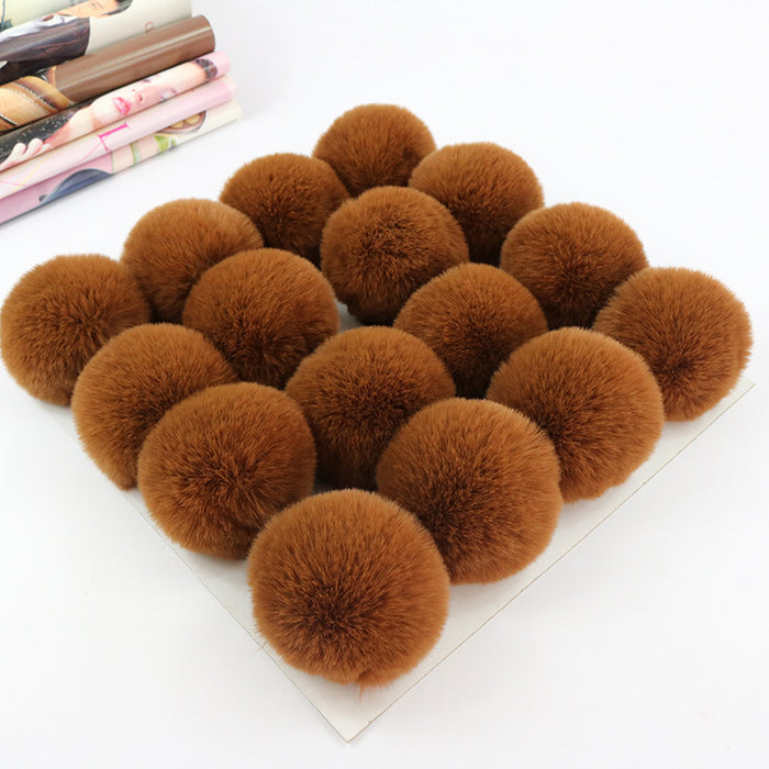 Wholesale Polyester Hair Ball DIY custom keychain JDC-DIY-HuiY001