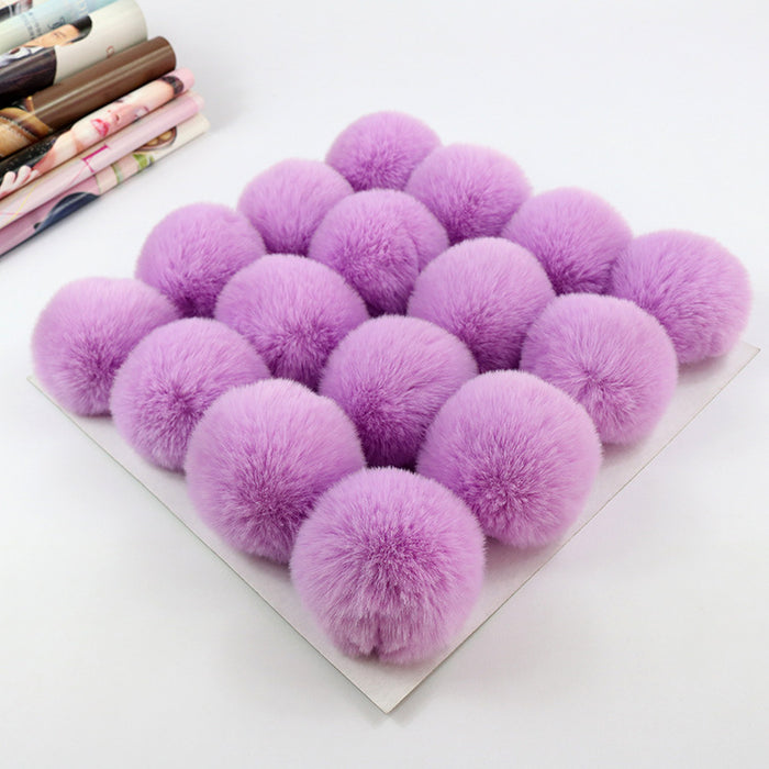 Wholesale Polyester Hair Ball DIY custom keychain JDC-DIY-HuiY001