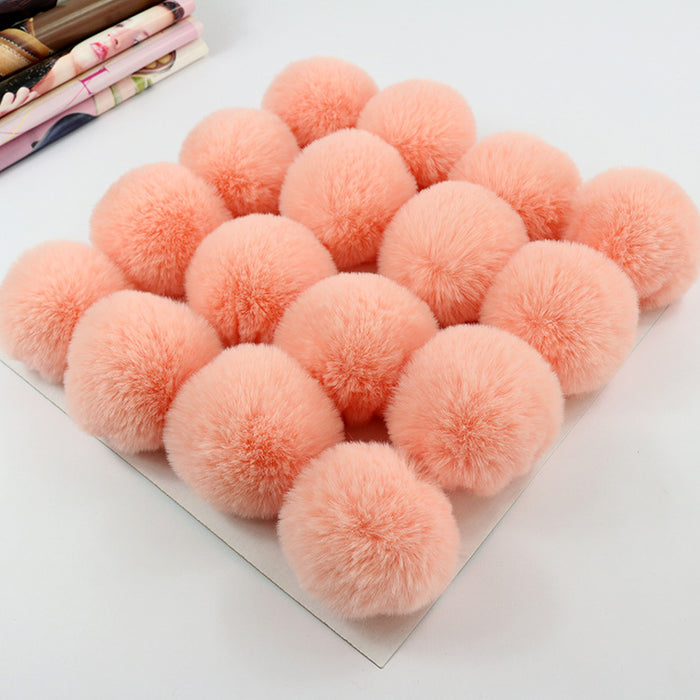 Wholesale Polyester Hair Ball DIY custom keychain JDC-DIY-HuiY001