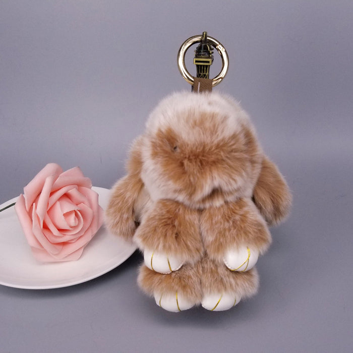 Jewelry WholesaleWholesale real Rex rabbit hair rabbit Keychain MOQ ≥ 10 JDC-KC-YZ008 Keychains 永泽 %variant_option1% %variant_option2% %variant_option3%  Factory Price JoyasDeChina Joyas De China