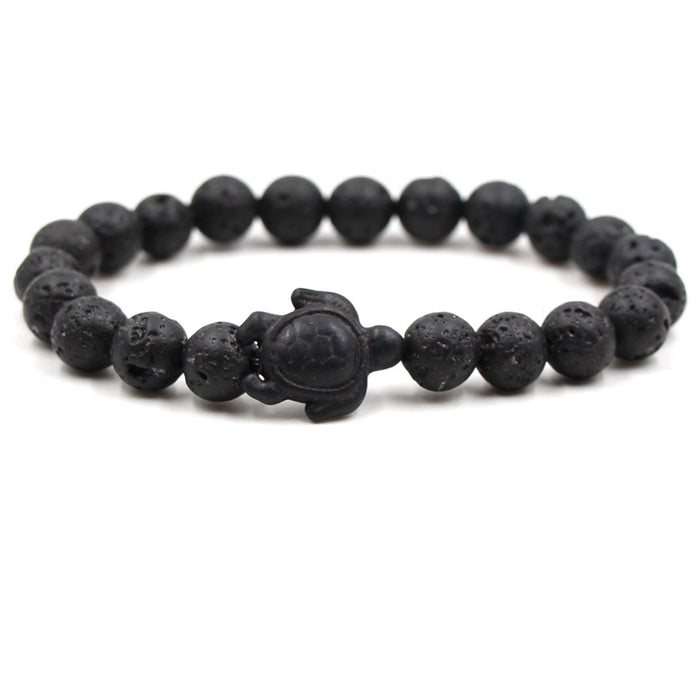 Jewelry WholesaleWholesale 8mm black lava volcanic stone natural stone bracelet JDC-BT-Xinduo006 Bracelet 新朵 %variant_option1% %variant_option2% %variant_option3%  Factory Price JoyasDeChina Joyas De China