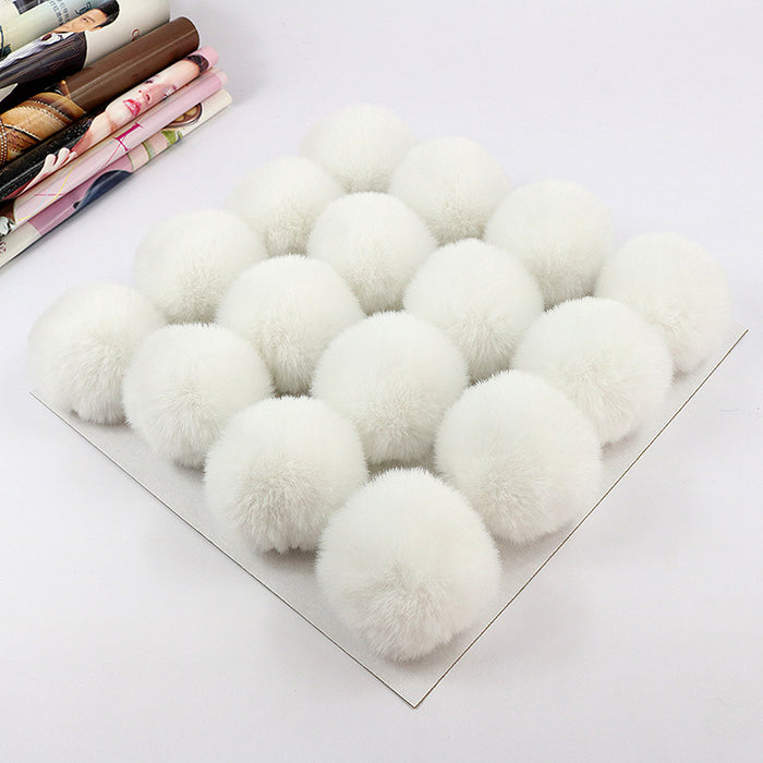 Wholesale Polyester Hair Ball DIY custom keychain JDC-DIY-HuiY001