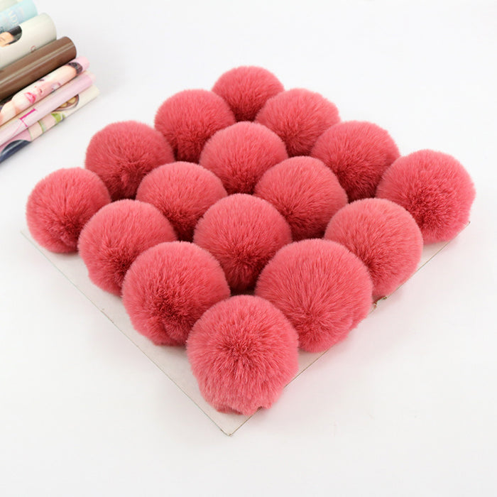 Wholesale Polyester Hair Ball DIY custom keychain JDC-DIY-HuiY001