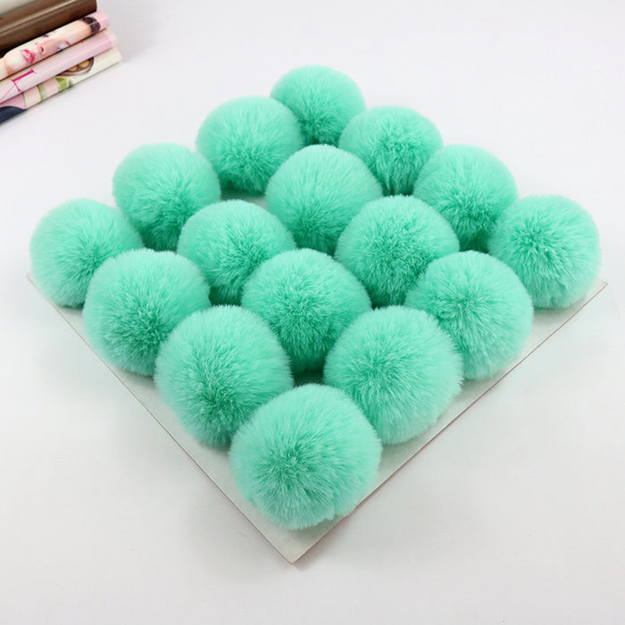 Wholesale Polyester Hair Ball DIY custom keychain JDC-DIY-HuiY001