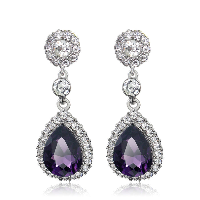 Jewelry WholesaleWholesale glass rhinestone alloy earrings JDC-ES-GSDB006 Earrings 丹比华比 %variant_option1% %variant_option2% %variant_option3%  Factory Price JoyasDeChina Joyas De China