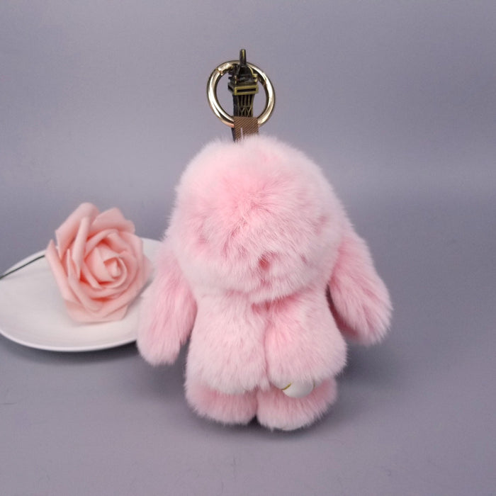 Jewelry WholesaleWholesale real Rex rabbit hair rabbit Keychain MOQ ≥ 10 JDC-KC-YZ008 Keychains 永泽 %variant_option1% %variant_option2% %variant_option3%  Factory Price JoyasDeChina Joyas De China