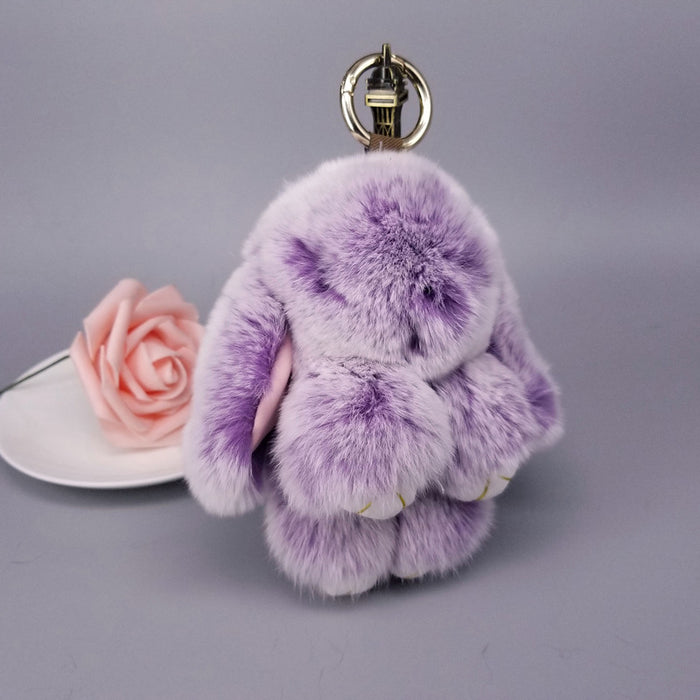 Jewelry WholesaleWholesale real Rex rabbit hair rabbit Keychain MOQ ≥ 10 JDC-KC-YZ008 Keychains 永泽 %variant_option1% %variant_option2% %variant_option3%  Factory Price JoyasDeChina Joyas De China