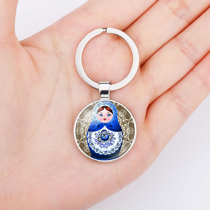 Wholesale Matryoshka Alloy Keychain JDC-KC-NingX021