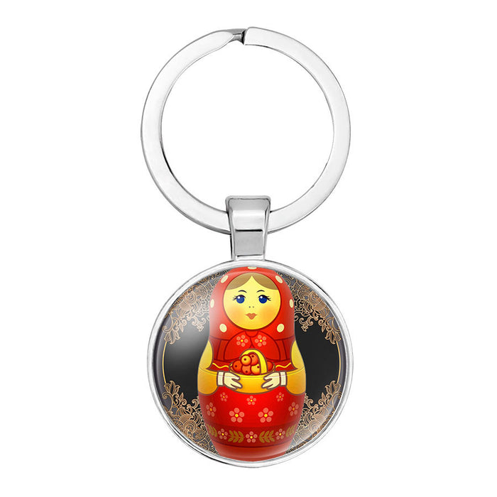 Wholesale Matryoshka Alloy Keychain JDC-KC-NingX021