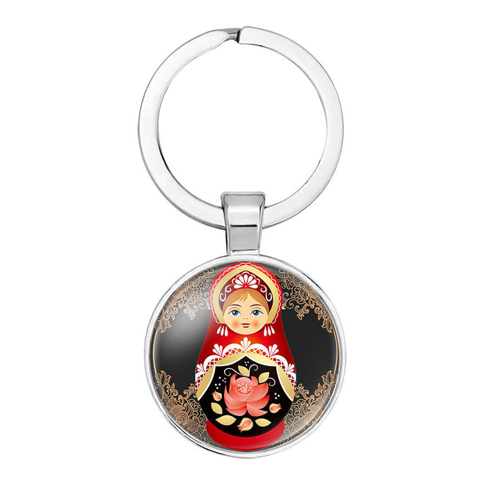 Wholesale Matryoshka Alloy Keychain JDC-KC-NingX021