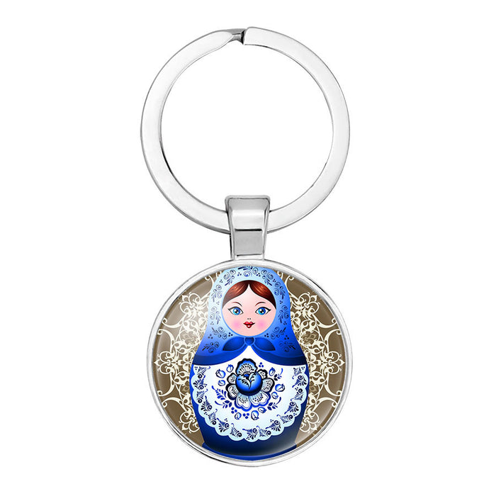 Wholesale Matryoshka Alloy Keychain JDC-KC-NingX021