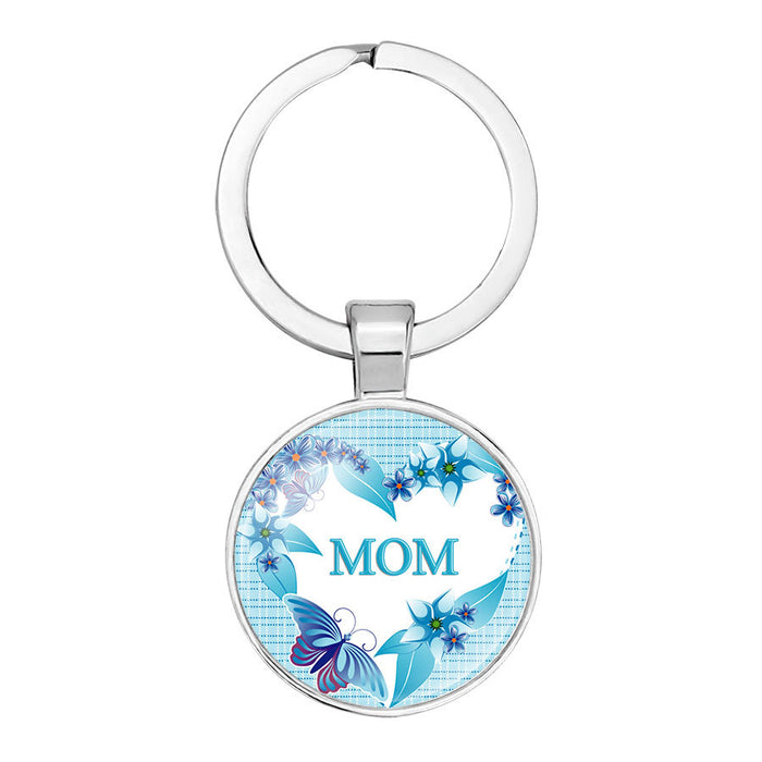 Jewelry WholesaleWholesale MOM Mother's Day Gift Alloy Glass Keychain JDC-KC-NingX002 Keychains 柠祥 %variant_option1% %variant_option2% %variant_option3%  Factory Price JoyasDeChina Joyas De China