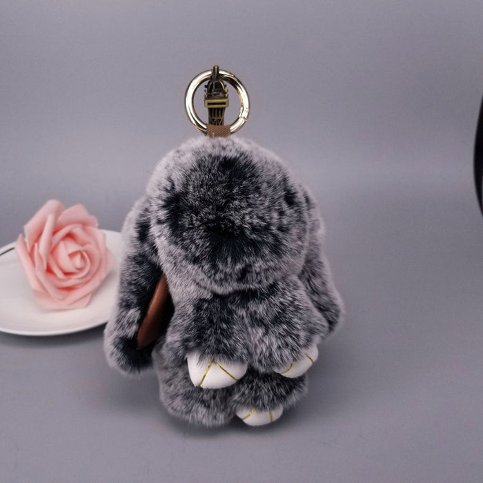 Jewelry WholesaleWholesale real Rex rabbit hair rabbit Keychain MOQ ≥ 10 JDC-KC-YZ008 Keychains 永泽 %variant_option1% %variant_option2% %variant_option3%  Factory Price JoyasDeChina Joyas De China