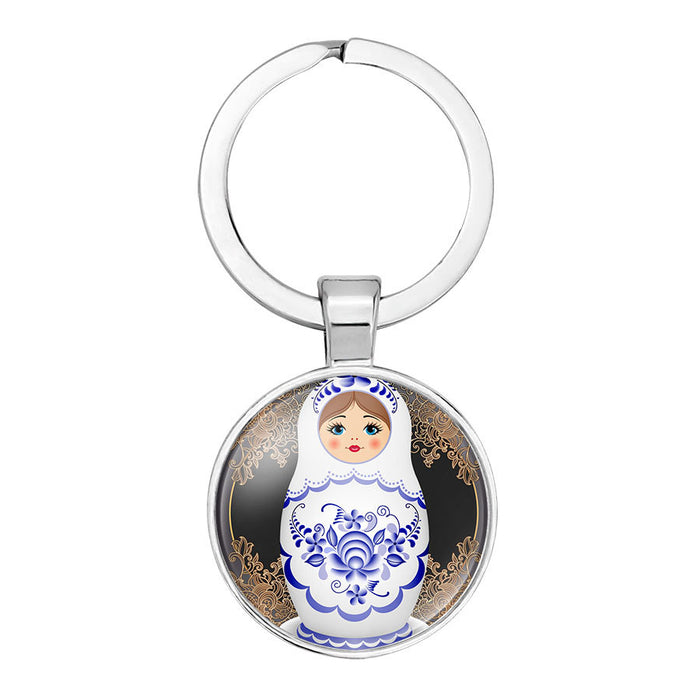 Wholesale Matryoshka Alloy Keychain JDC-KC-NingX021