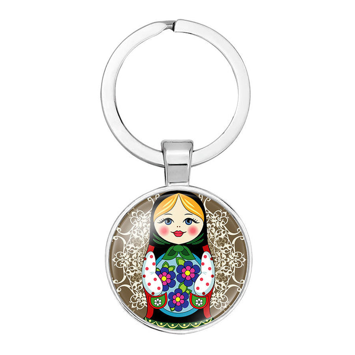 Wholesale Matryoshka Alloy Keychain JDC-KC-NingX021