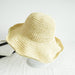 Jewelry WholesaleWholesale Foldable Straw Hat Beach Hat JDC-FH-Weilan005 Fashionhat 微蓝 %variant_option1% %variant_option2% %variant_option3%  Factory Price JoyasDeChina Joyas De China