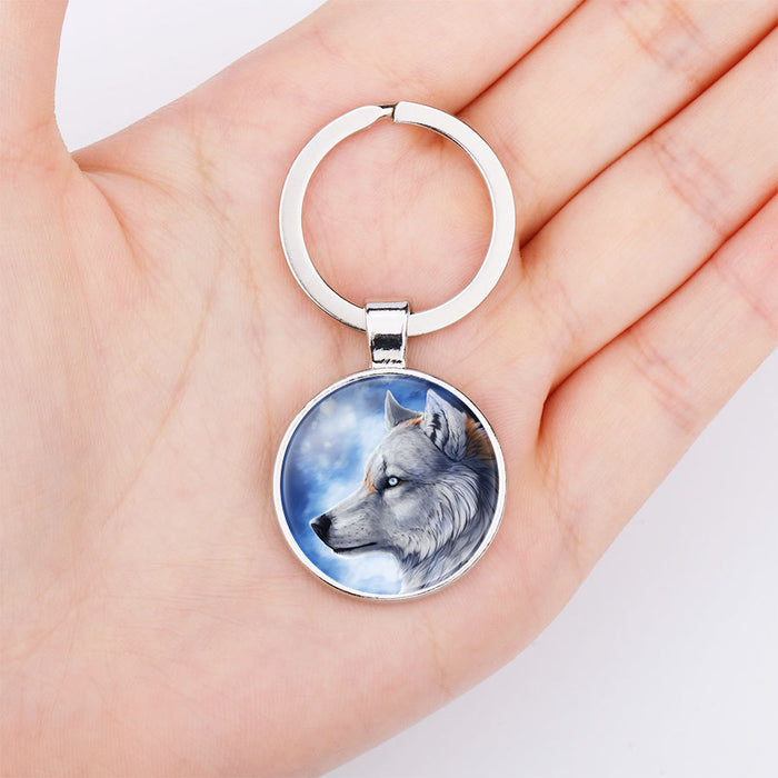 Wholesale Wolf Totem Alloy Keychain JDC-KC-NingX022