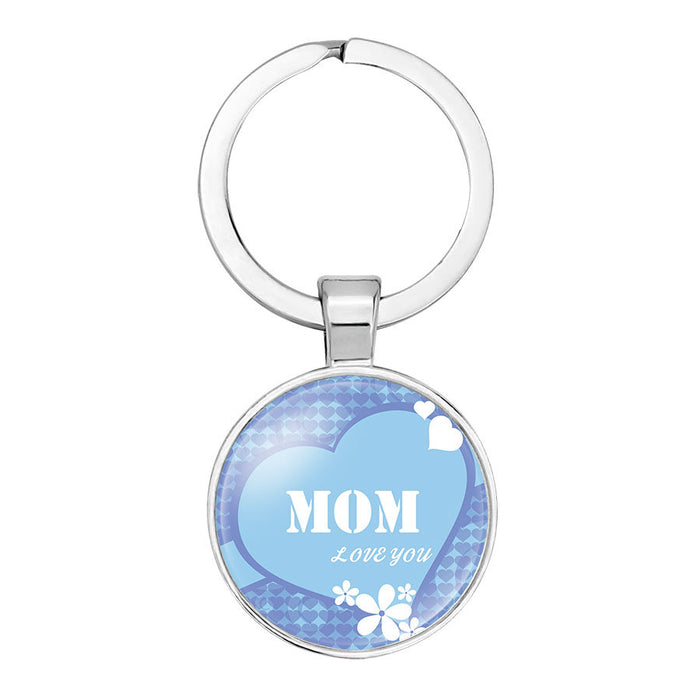 Jewelry WholesaleWholesale MOM Mother's Day Gift Alloy Glass Keychain JDC-KC-NingX002 Keychains 柠祥 %variant_option1% %variant_option2% %variant_option3%  Factory Price JoyasDeChina Joyas De China