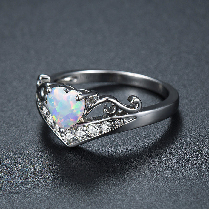 Wholesale Heart Opal Copper Ring JDC-RS-Sanj036