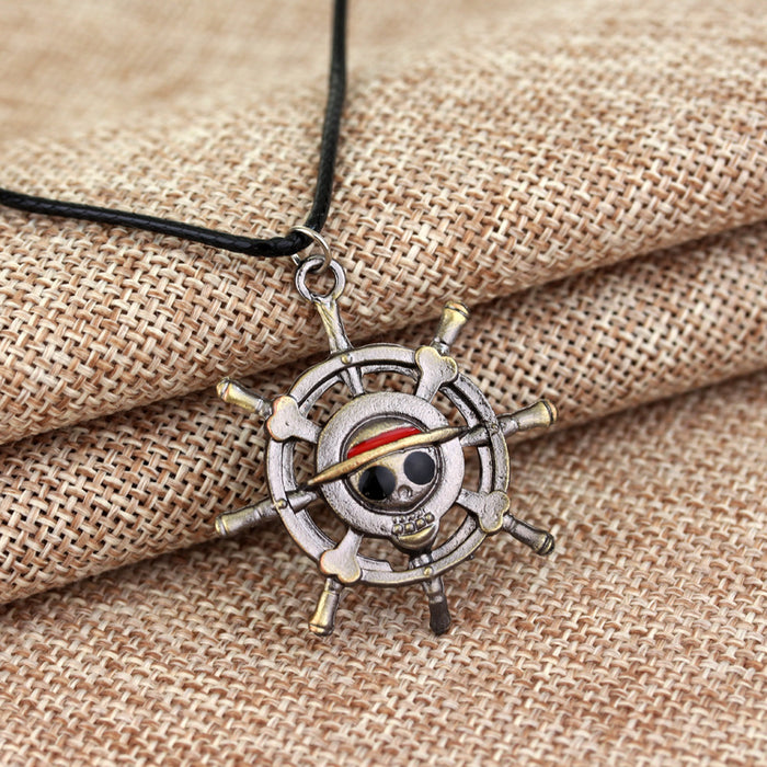 Wholesale One Piece One Piece Necklace Retro Personality Pirate Skull (M) JDC-NE-AngJ002