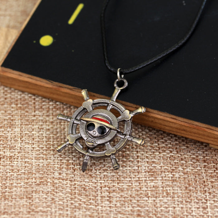 Wholesale One Piece One Piece Necklace Retro Personality Pirate Skull (M) JDC-NE-AngJ002