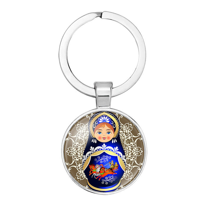 Wholesale Matryoshka Alloy Keychain JDC-KC-NingX021