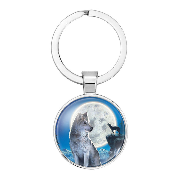 Wholesale Wolf Totem Alloy Keychain JDC-KC-NingX022