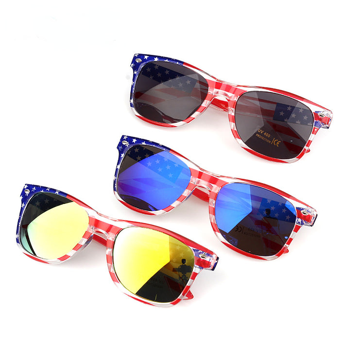 Wholesale 4th of July Clear American Flag Sunglasses Independence Day Sunglasses JDC-SG-ZuoL002