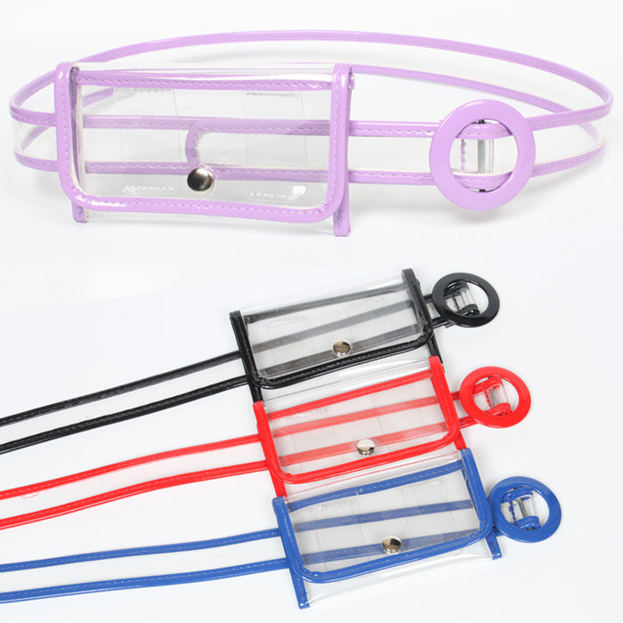 Jewelry WholesaleWholesale Transparent PVC Plastic Waist Bag Belt JDC-WB-JSR004 Womenbelt 婧淑然 %variant_option1% %variant_option2% %variant_option3%  Factory Price JoyasDeChina Joyas De China