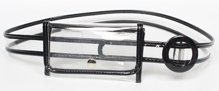 Wholesale Transparent PVC Plastic Waist Bag Belt JDC-WB-JSR004