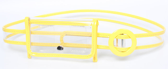 Wholesale Transparent PVC Plastic Waist Bag Belt JDC-WB-JSR004