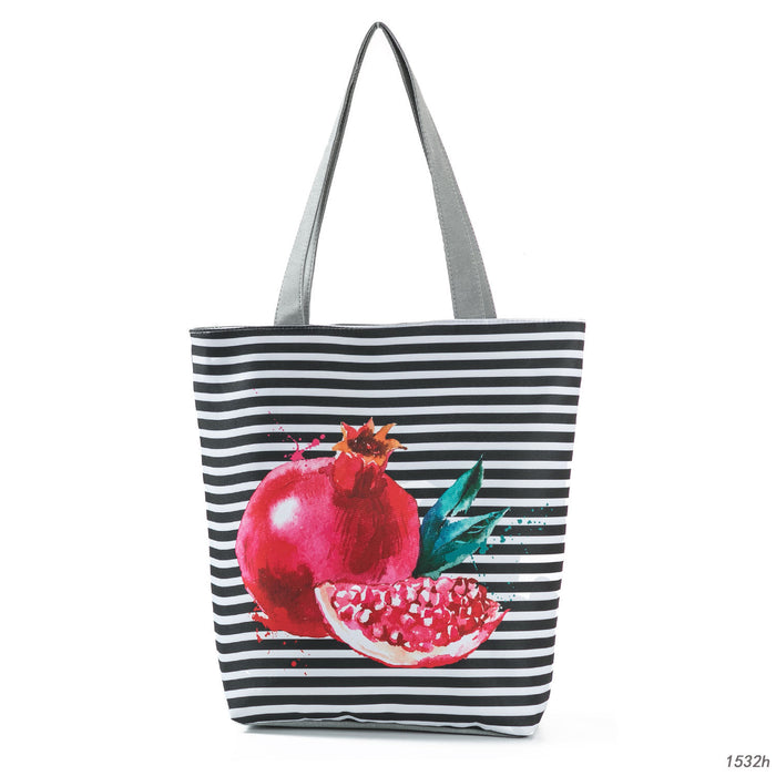 Jewelry WholesaleWholesale fruit print turtle back leaf pineapple beach canvas bag  JDC-BB-Mobiao001 Beach Bag 莫表 %variant_option1% %variant_option2% %variant_option3%  Factory Price JoyasDeChina Joyas De China