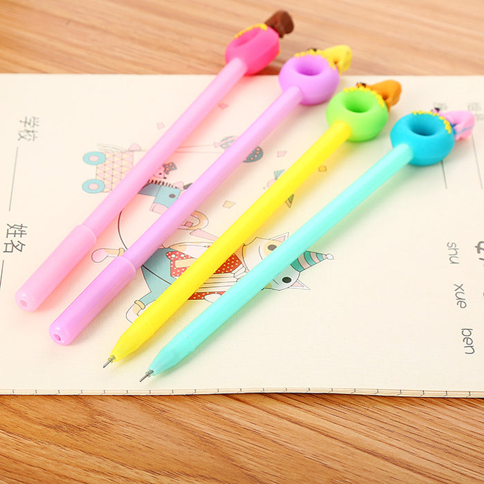 Wholesale Cartoon Polar Bear Donut Silicone Plastic Ballpoint Pen JDC-BP-Liuj016