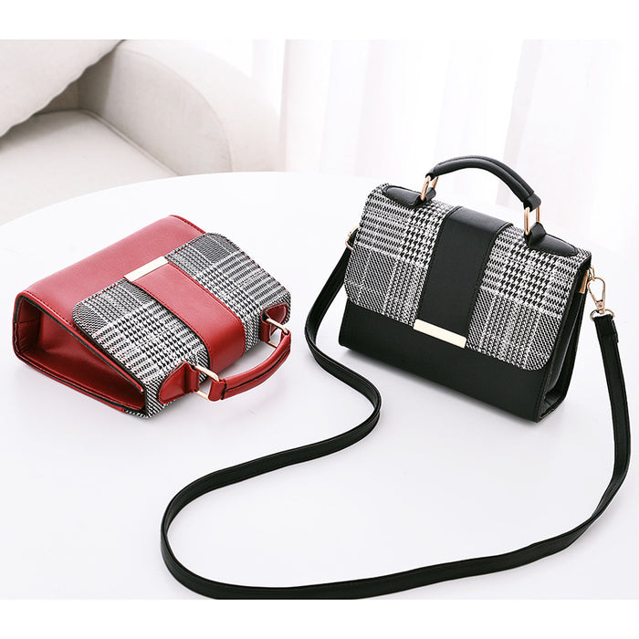 Wholesale Shoulder Bag PU Houndstooth Small Square Bag Diagonal JDC-SD-Chengy001