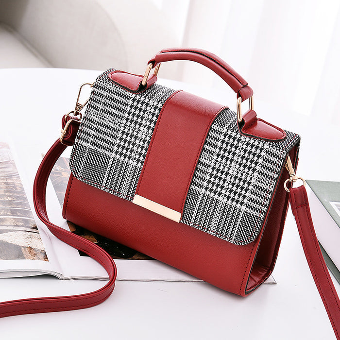 Wholesale Shoulder Bag PU Houndstooth Small Square Bag Diagonal JDC-SD-Chengy001