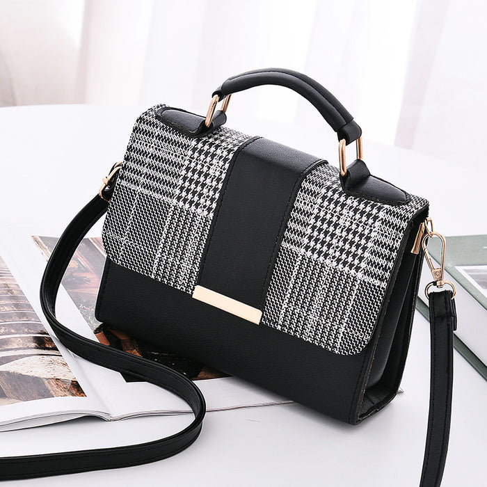 Wholesale Shoulder Bag PU Houndstooth Small Square Bag Diagonal JDC-SD-Chengy001