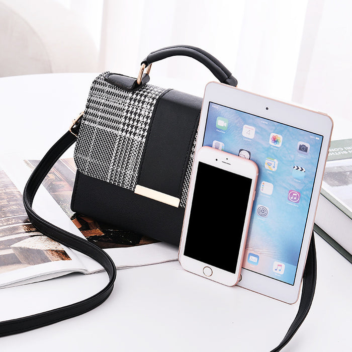 Wholesale Shoulder Bag PU Houndstooth Small Square Bag Diagonal JDC-SD-Chengy001