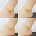 Jewelry WholesaleWholesale brass plated 24K gold bell double-layer Anklet JDC-AS-Xsj001 Anklet 鑫饰界 %variant_option1% %variant_option2% %variant_option3%  Factory Price JoyasDeChina Joyas De China