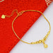 Jewelry WholesaleWholesale brass plated 24K gold bell double-layer Anklet JDC-AS-Xsj001 Anklet 鑫饰界 %variant_option1% %variant_option2% %variant_option3%  Factory Price JoyasDeChina Joyas De China