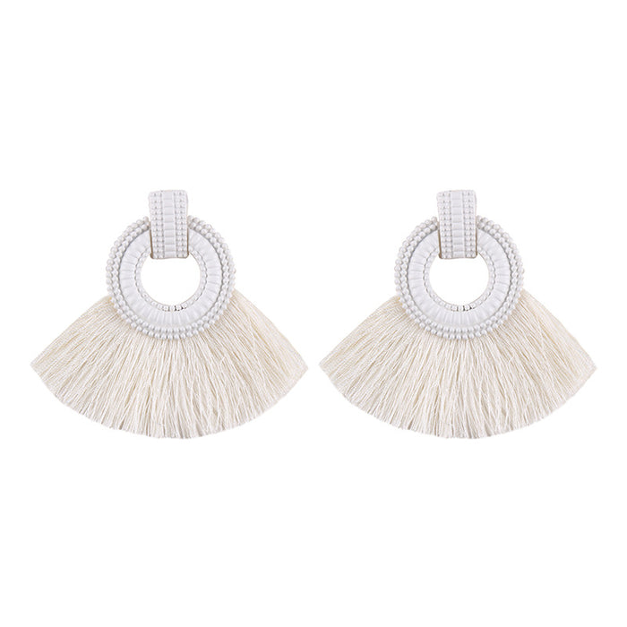 Jewelry WholesaleWholesale Hand Braided Tassel Earrings JDC-ES-JQ231 Earrings 佳琪 %variant_option1% %variant_option2% %variant_option3%  Factory Price JoyasDeChina Joyas De China