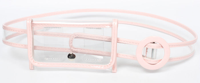 Wholesale Transparent PVC Plastic Waist Bag Belt JDC-WB-JSR004