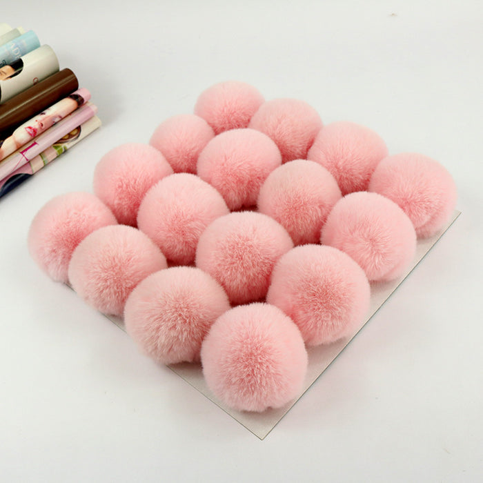 Wholesale Polyester Hair Ball DIY custom keychain JDC-DIY-HuiY001