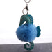 Jewelry WholesaleWholesale Hippocampus Plush Doll Hair Ball Keychain MOQ≥2 JDC-KC-QiShi032 Keychains 奇释 %variant_option1% %variant_option2% %variant_option3%  Factory Price JoyasDeChina Joyas De China