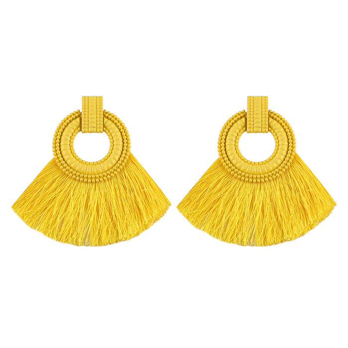 Jewelry WholesaleWholesale Hand Braided Tassel Earrings JDC-ES-JQ231 Earrings 佳琪 %variant_option1% %variant_option2% %variant_option3%  Factory Price JoyasDeChina Joyas De China